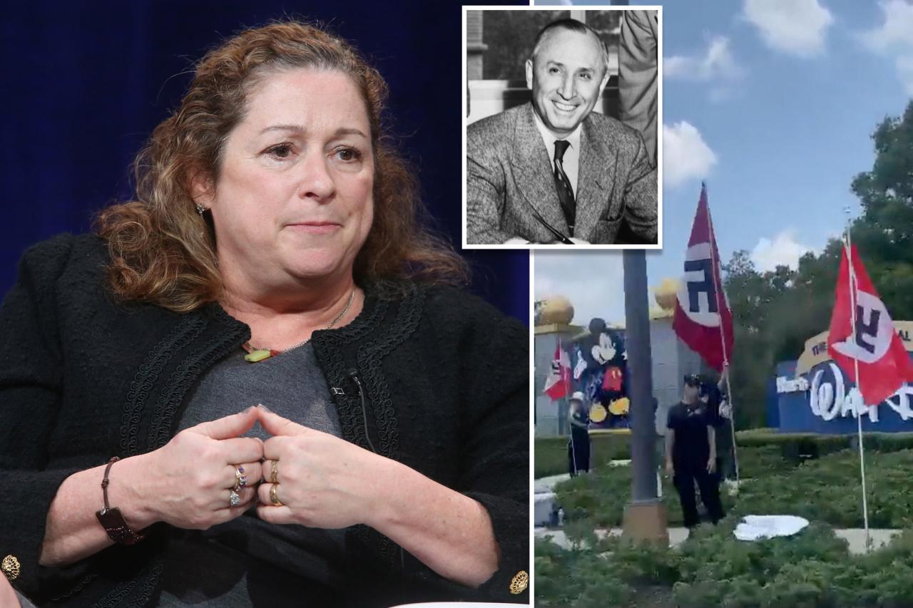Roy Disney's granddaughter said he's 'spinning in his grave' over Nazi display outside Disney World