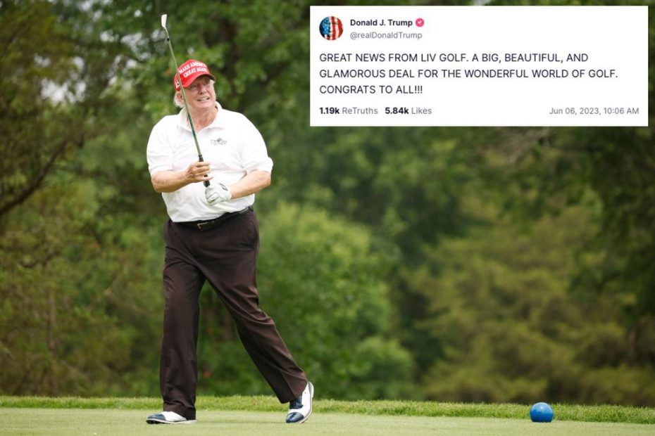 Trump elated over PGA, LIV Golf merger