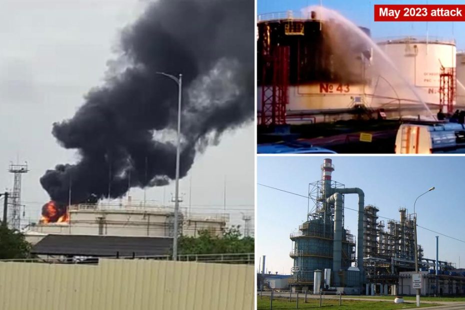 Explosion from drone or sabotage strike at Russian oil refinery