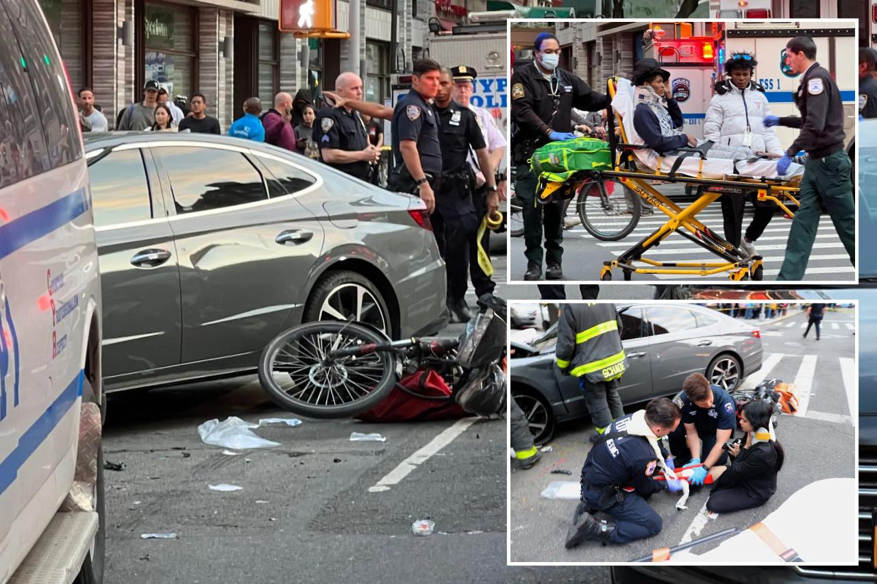 Three people struck by car in NYC, one in critical condition: sources