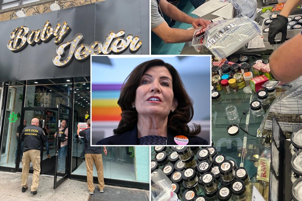 NYGov. Kathy Hochul launches raids of illegal NYC pot shops
