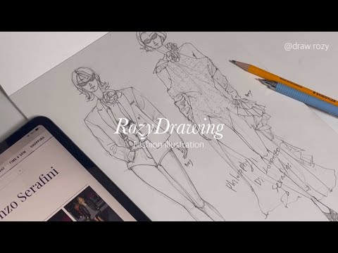 [fashion illustration tutorial] 패션일러스트 스케치｜자켓/드레스 그리기